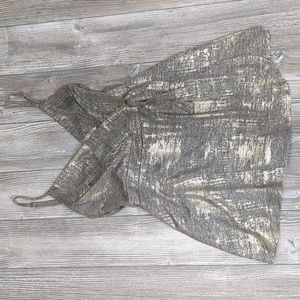 MINKPINK Metallic Gold Romper XS